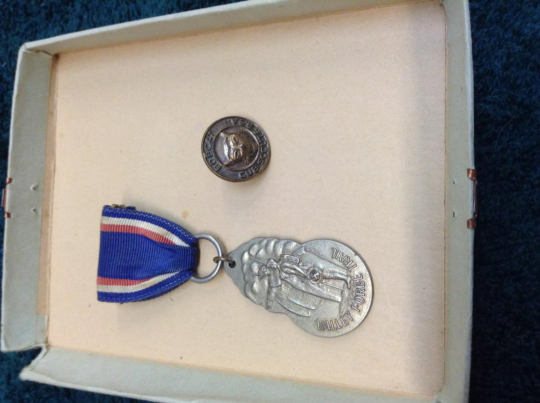 1930s Boy Scouts Medal and 1960s Cub Scout Bobcat pin (1 of 1)
