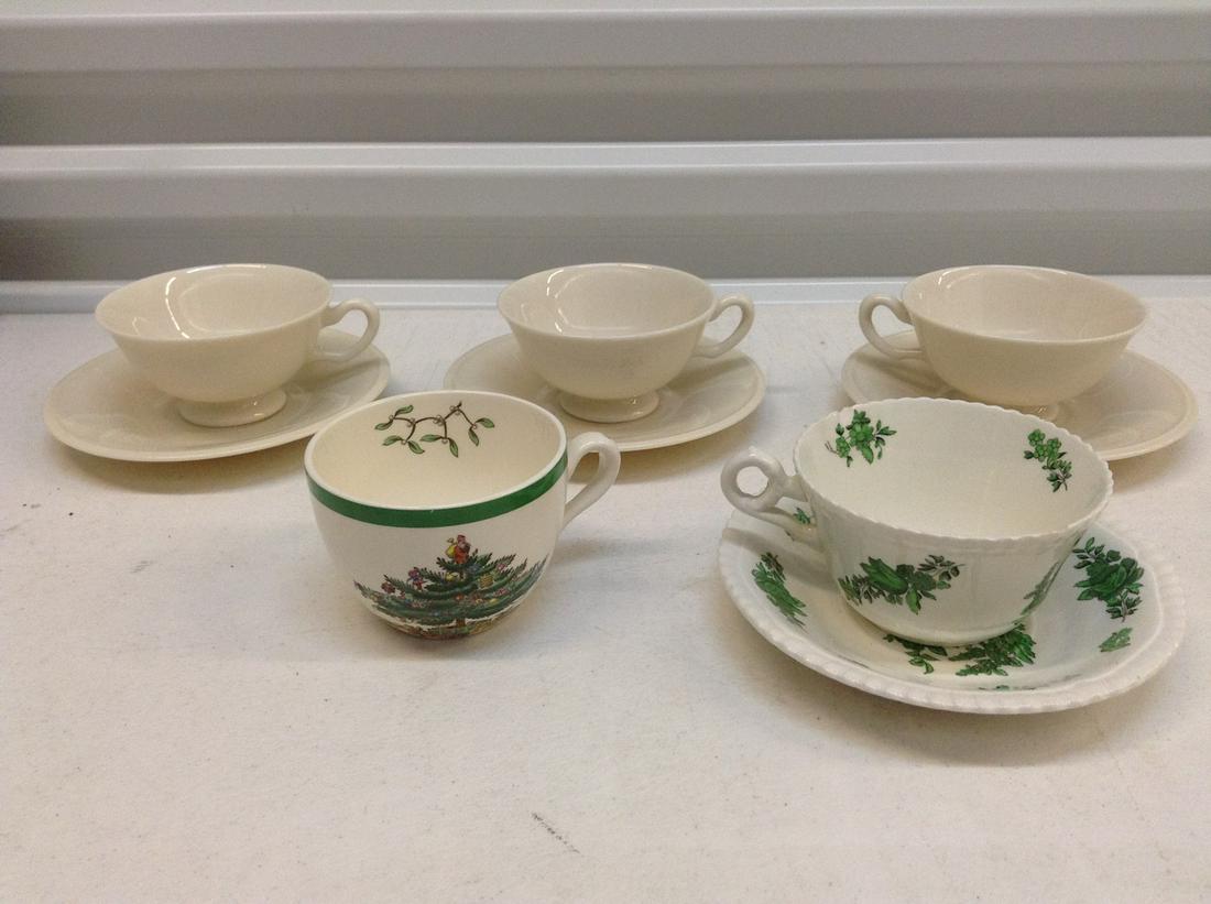 Copeland Spode teacup and saucer, Lenox cups and: Copeland Spode teacup and saucer, Lenox cups and saucers