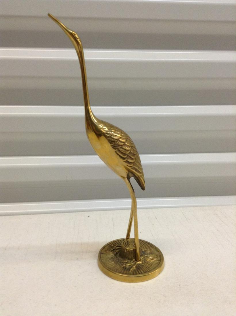 Brass Bird Statue 10.5" tall (1 of 1)