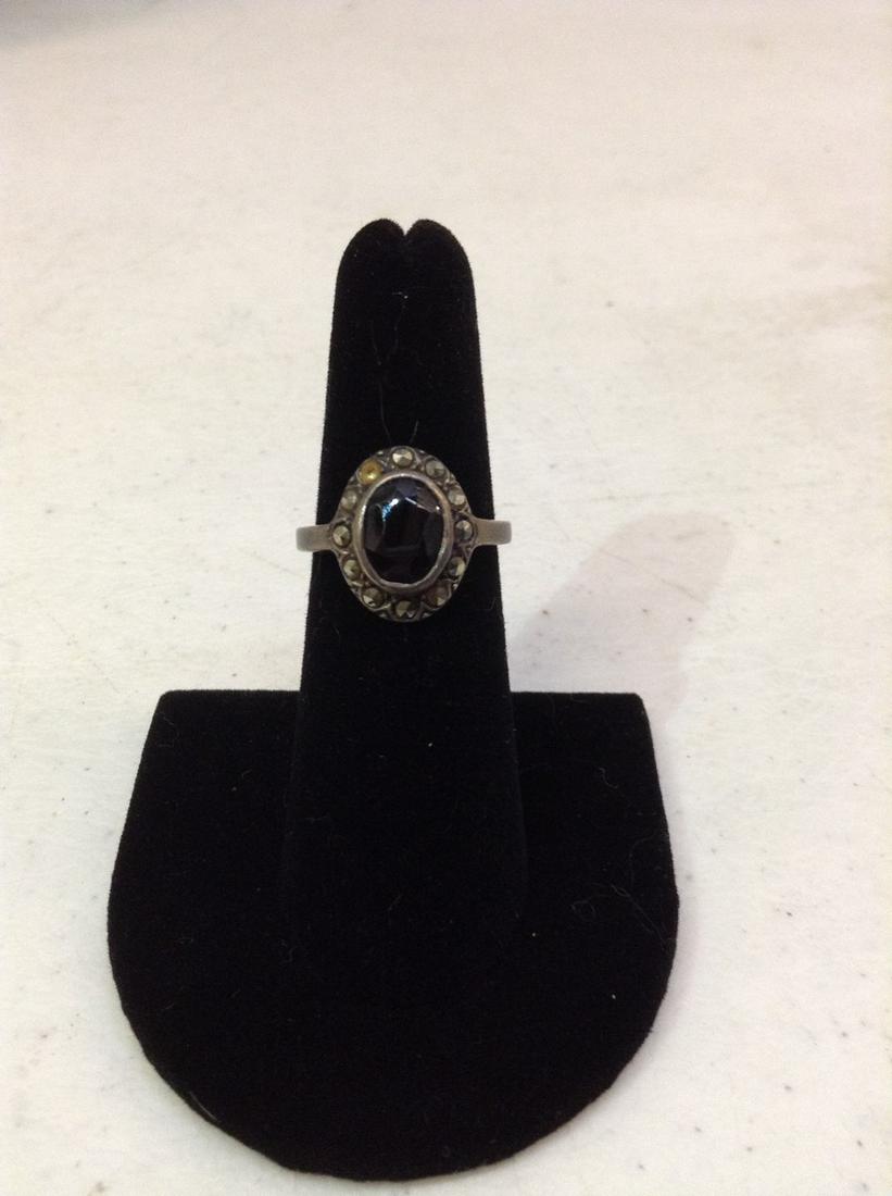 Vintage Sterling  & Marcasite Ring missing one small (1 of 1)