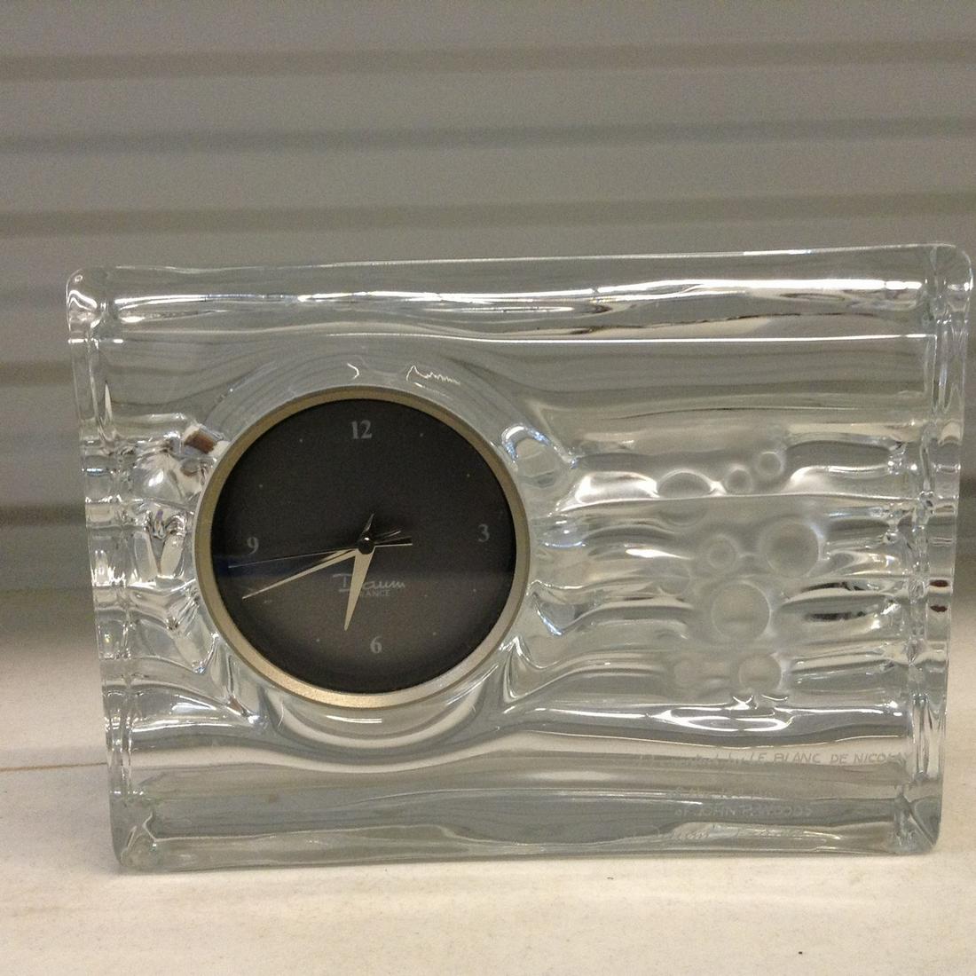 DAUM France Crystal 10th Anniversary Clock 10"x7" (1 of 1)