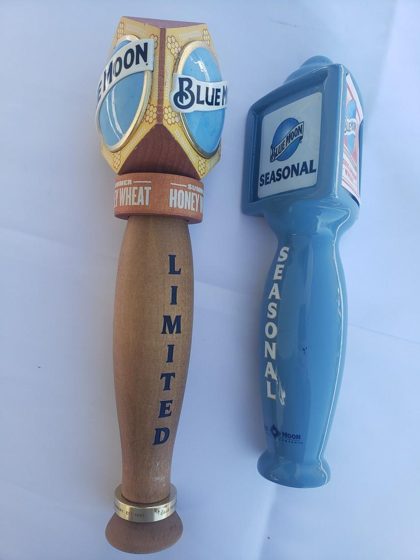 Two blue moon beer taps: Two blue moon beer taps