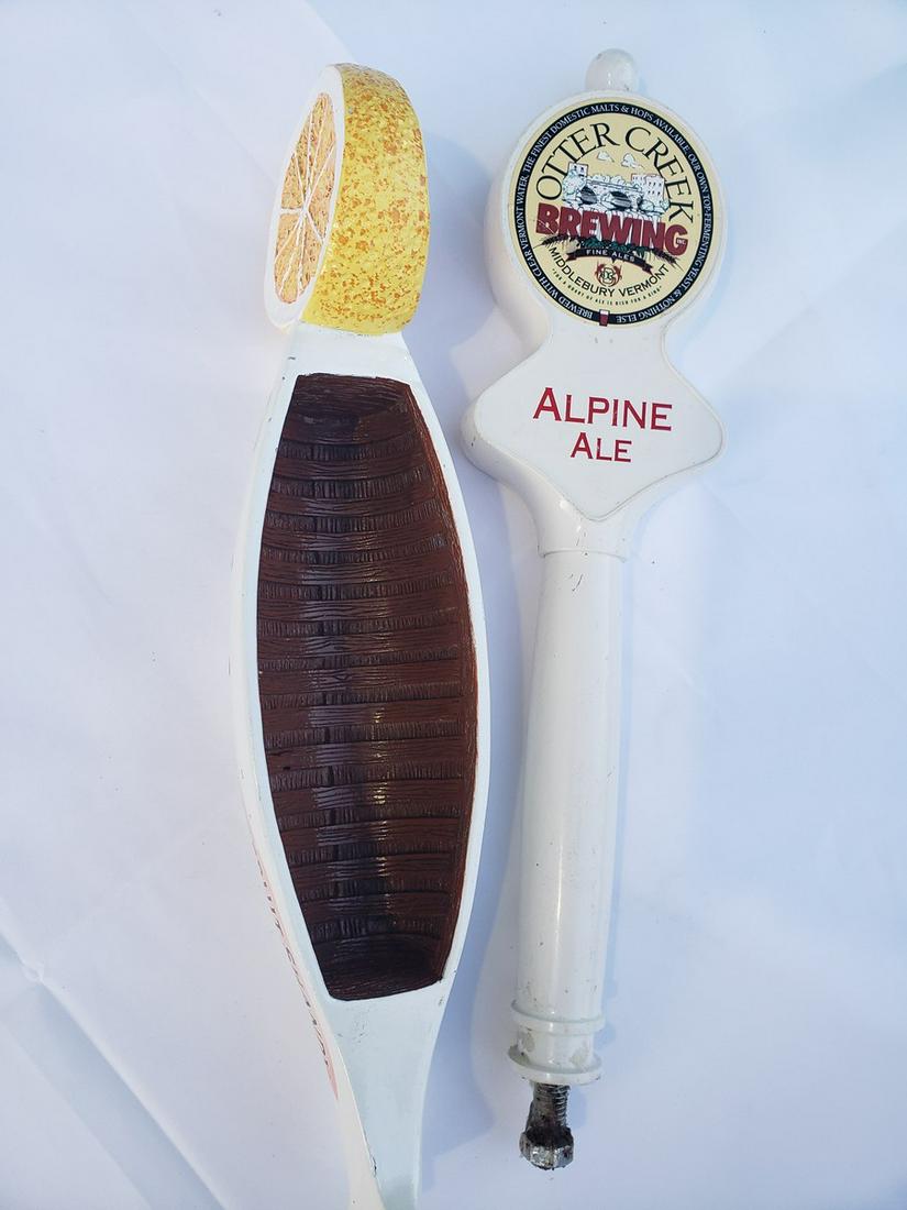 Two beer taps - Otter creek and oktoberfest: Two beer taps - Otter creek and Oktoberfest