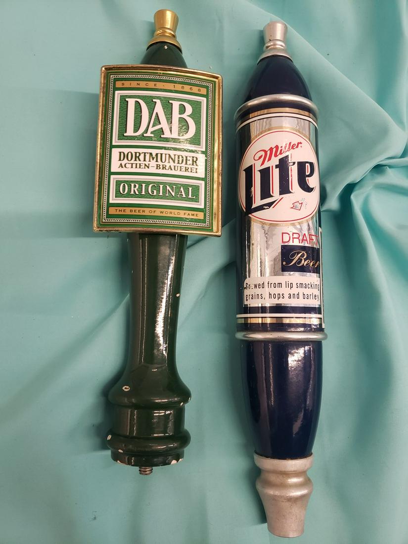 two beer taps miller lite and dab original: two beer taps miller lite and dab original