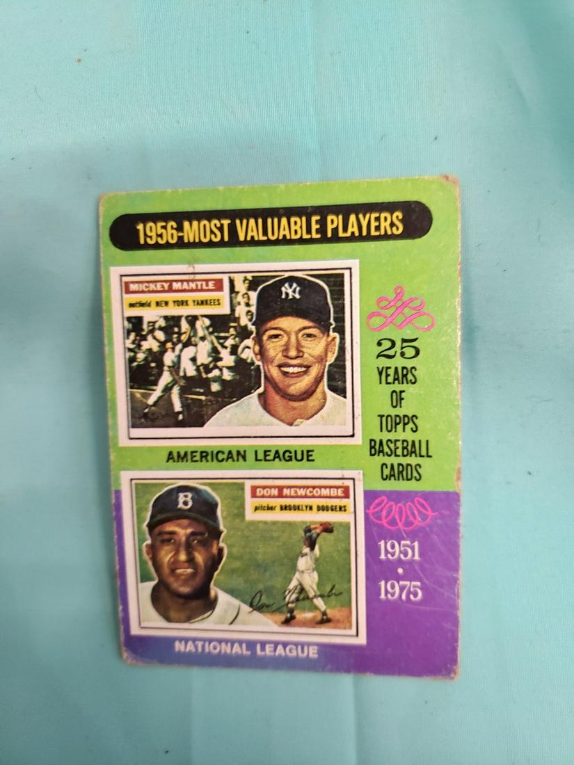 Topps 1956 mVP card - Mickey Mantle and Don Newcombe (1 of 1)