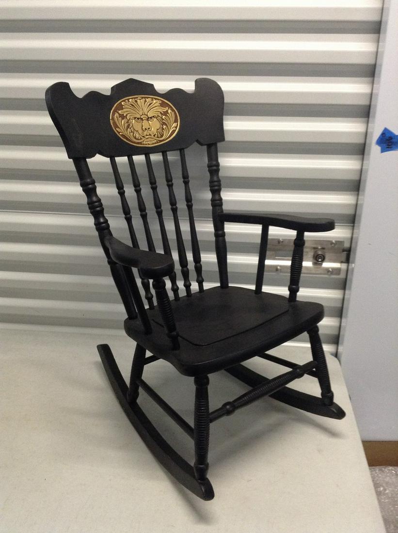 Wooden Child's Chair with dragon 27" tall: Wooden Child's Chair with dragon 27" tall