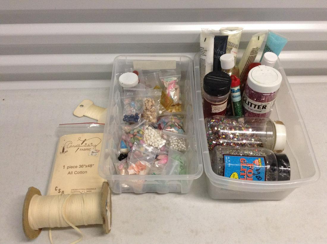 Large lot of craft items, beads, shells, buttons (1 of 1)