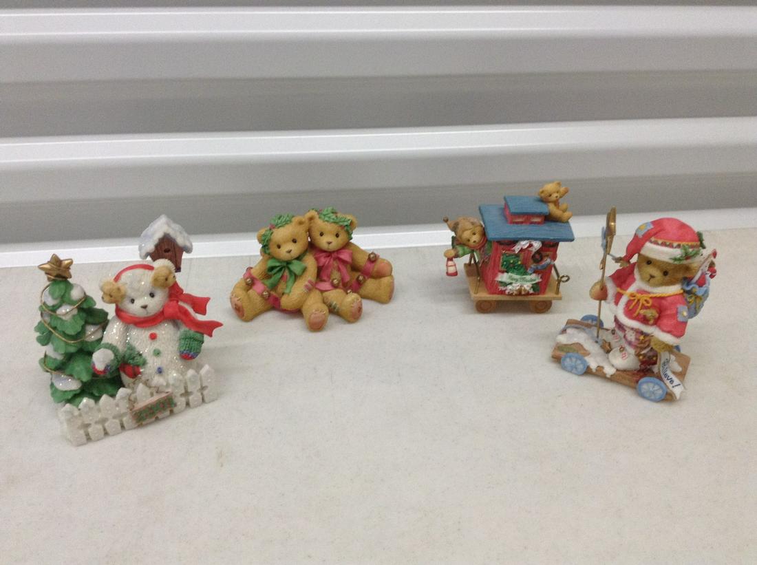 Lot of Four Cherished Teddies Figures: Lot of Four Cherished Teddies Figures