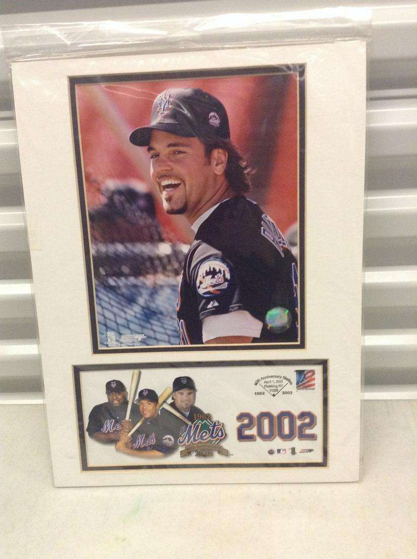 NY Mets Mike Piazza photo and Mets First Day Cover 15"x (1 of 1)