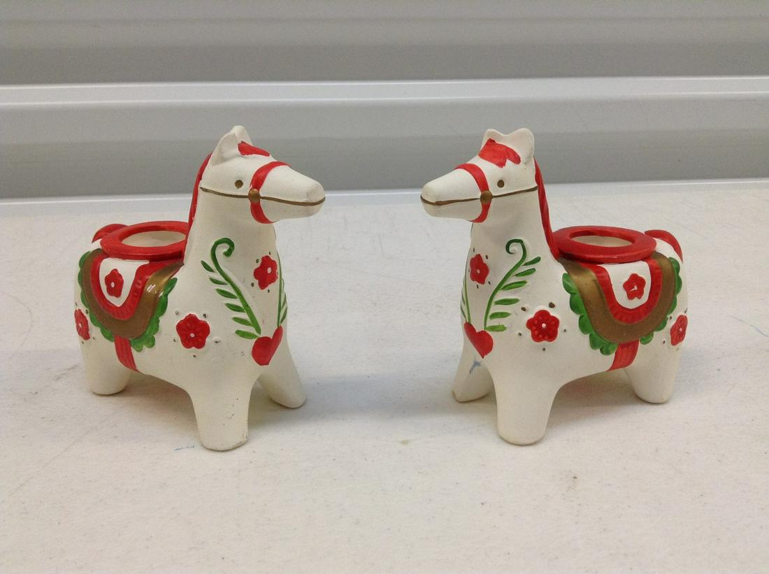Pair of 1964 Holt Howard Japan Horse Candlesticks: Pair of 1964 Holt Howard Japan Horse Candlesticks