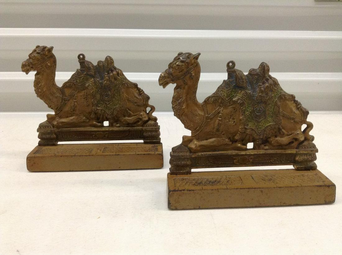 Pair of Brass Camel Bookends 6" tall: Pair of Brass Camel Bookends 6" tall