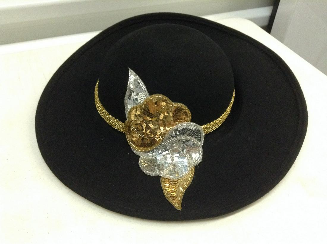 Vintage Michael Howard Wool Mr. Charles Sequin Hat (1 of 1)