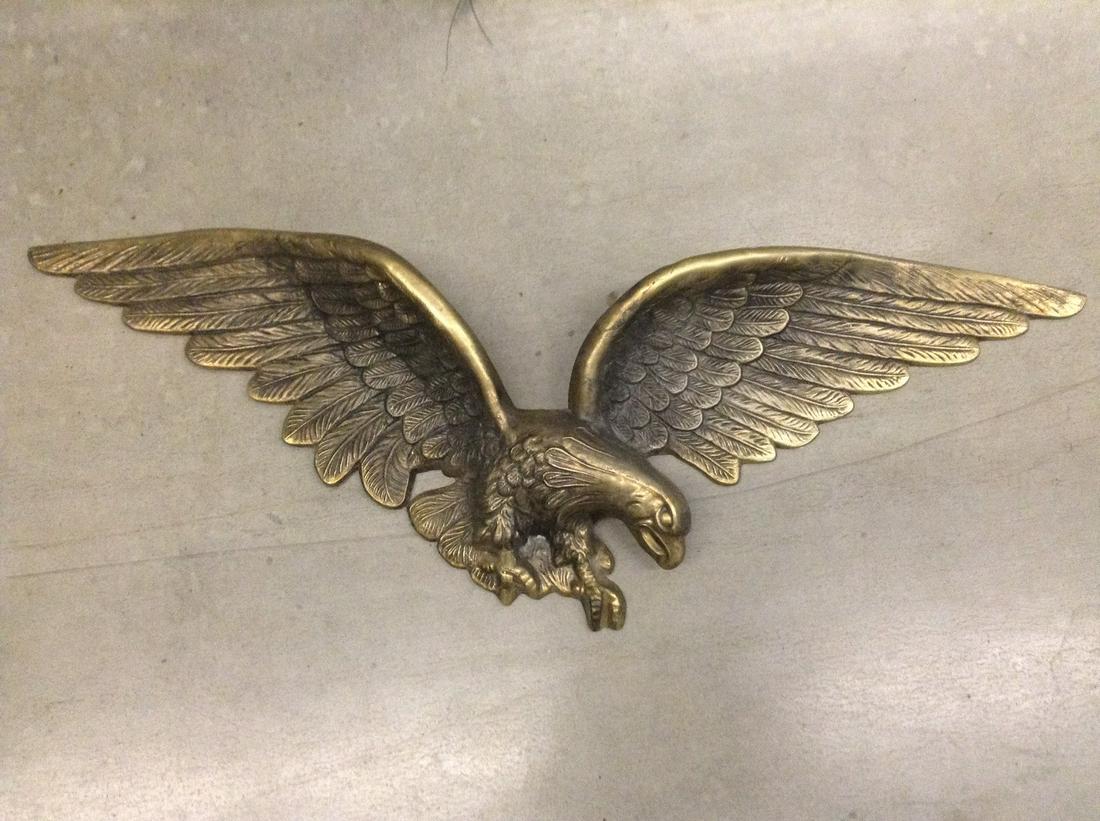 Brass Eagle Wall Hanging 29" across (1 of 1)