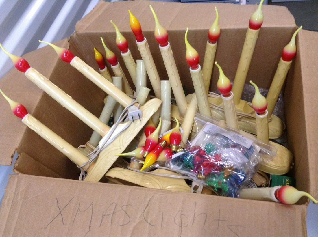 Box full of vintage Christmas Candle Lights and more (1 of 1)