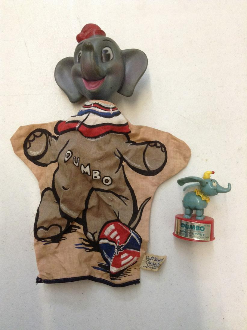 Early Walt Disney Character Dumbo Hand Puppet and Dumbo (1 of 1)