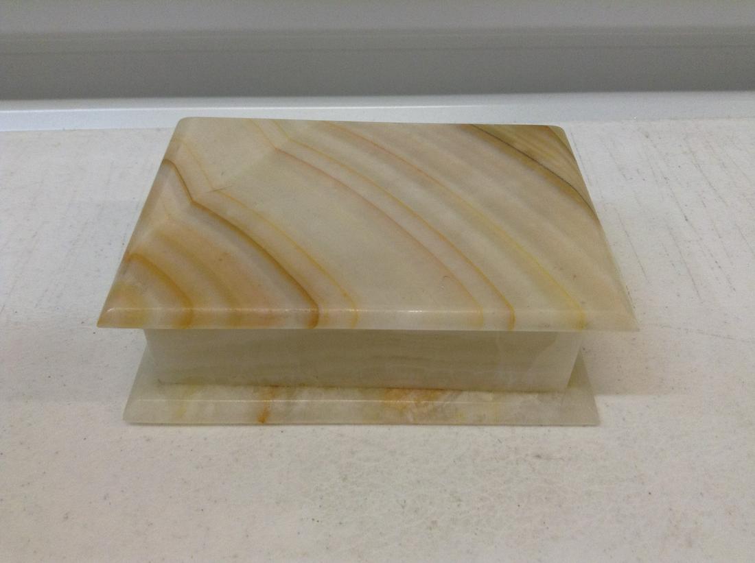 Alabaster Jewelry Box 6"x4"x2": Alabaster Jewelry Box 6"x4"x2"