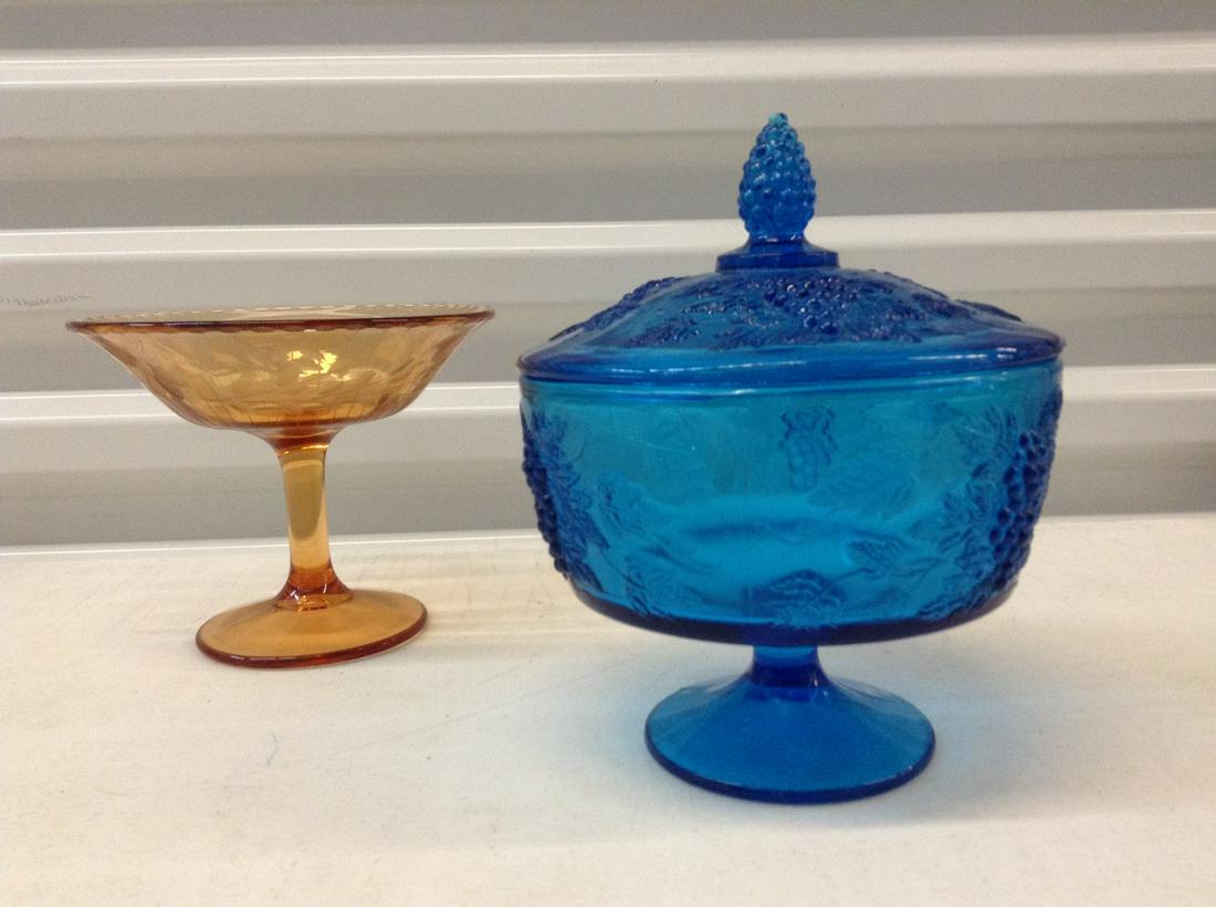 Vintage Compote and lidded candy dish (1 of 1)