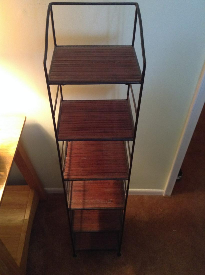 Metal and Wood Shelving Unit: Metal and Wood Shelving Unit