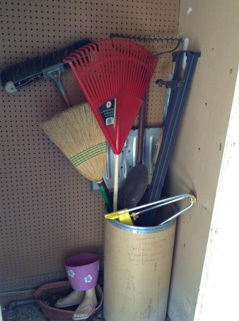 Contents of Closet Yard Tools: Contents of Closet Yard Tools