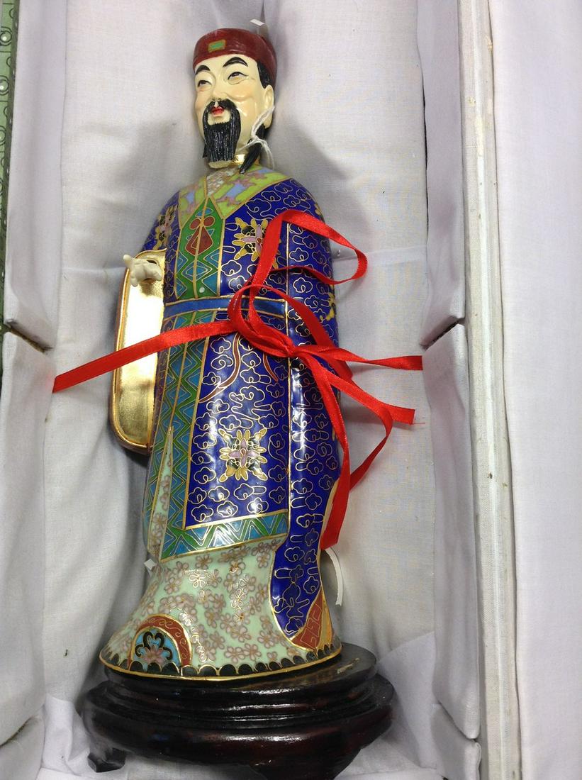 Newark Museum Porcelain Clois Chinese God (1 of 1)