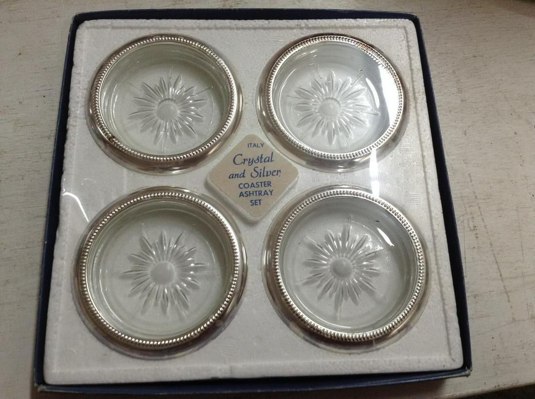 Crystal and Silver Coaster Set (1 of 1)