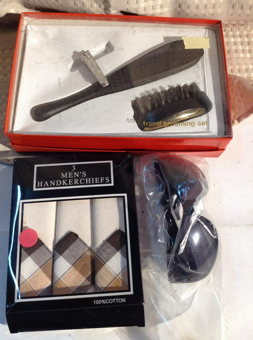 lot of Sunglasses, Handkerchiefs, and Men's Groom Set: lot of Sunglasses, Handkerchiefs, and Men's Groom Set