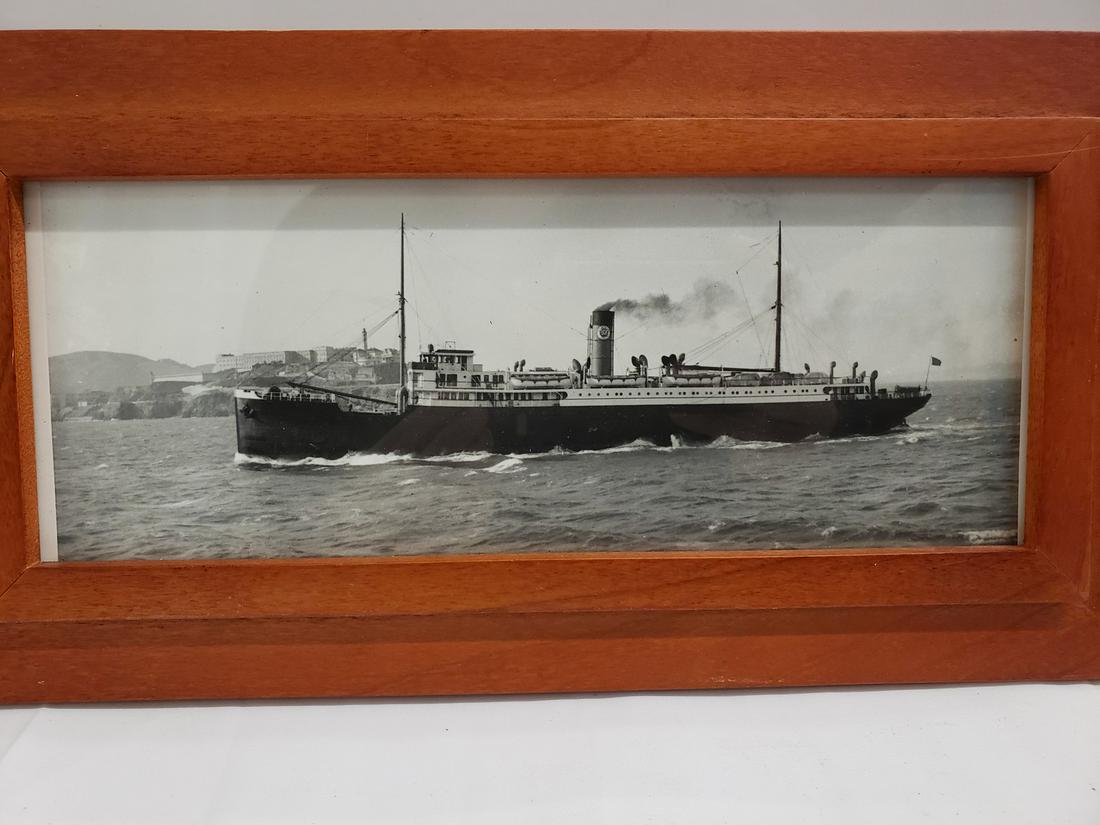Vintage Framed picture of a boat - appears name in (1 of 1)