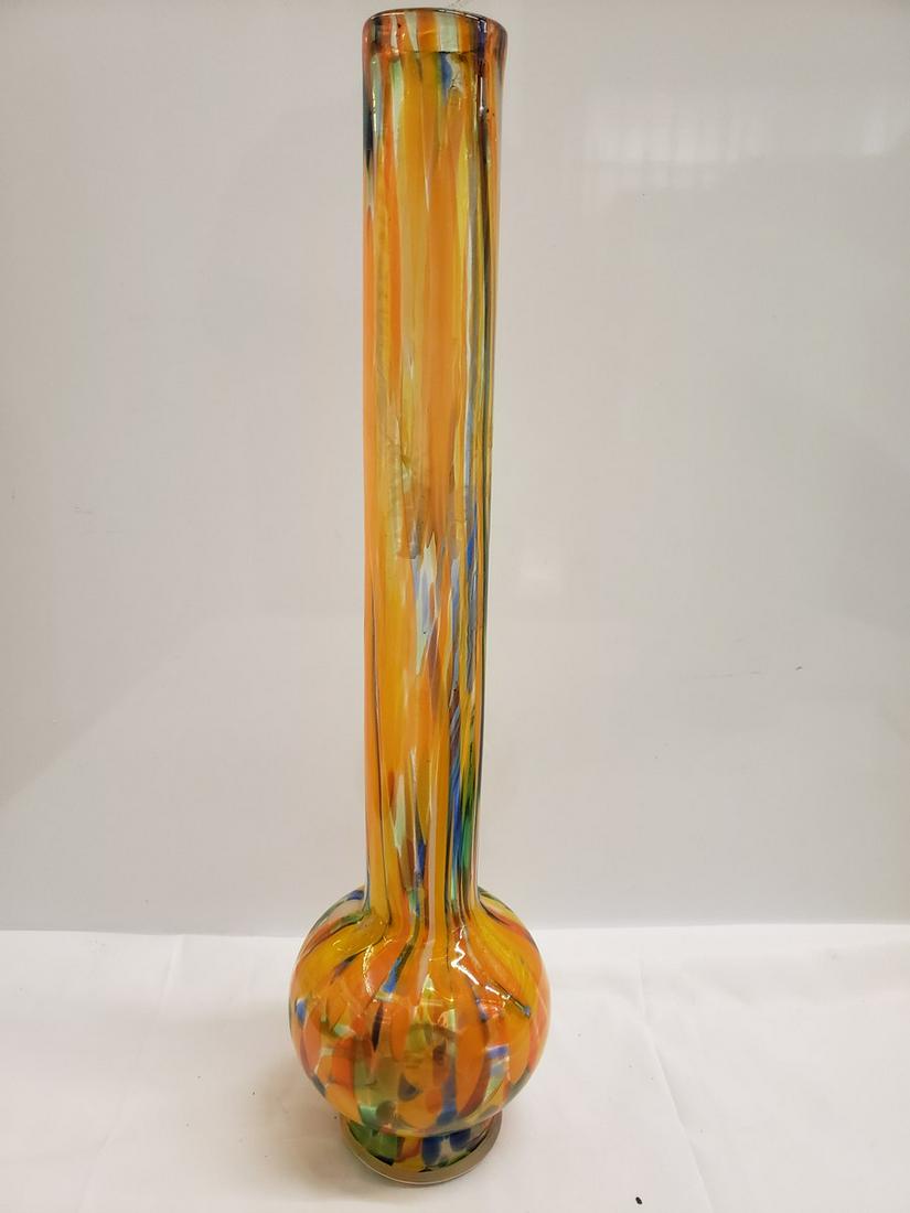 Tall multicolored glass vase - approx 24" tall (1 of 1)