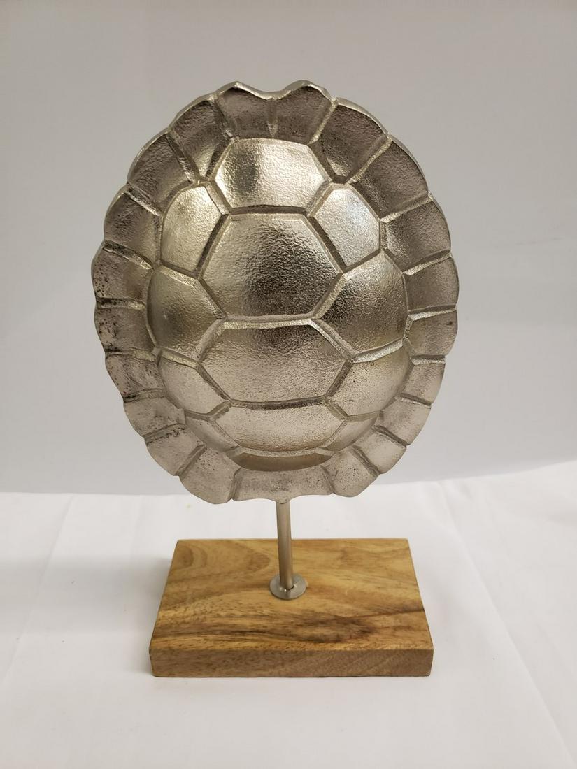Unique metal Turtle shell on stand (1 of 1)