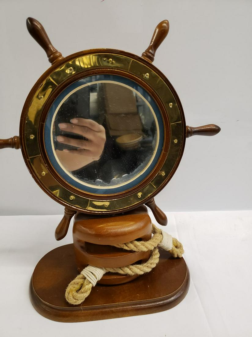Unique ship wheel mirror (1 of 1)