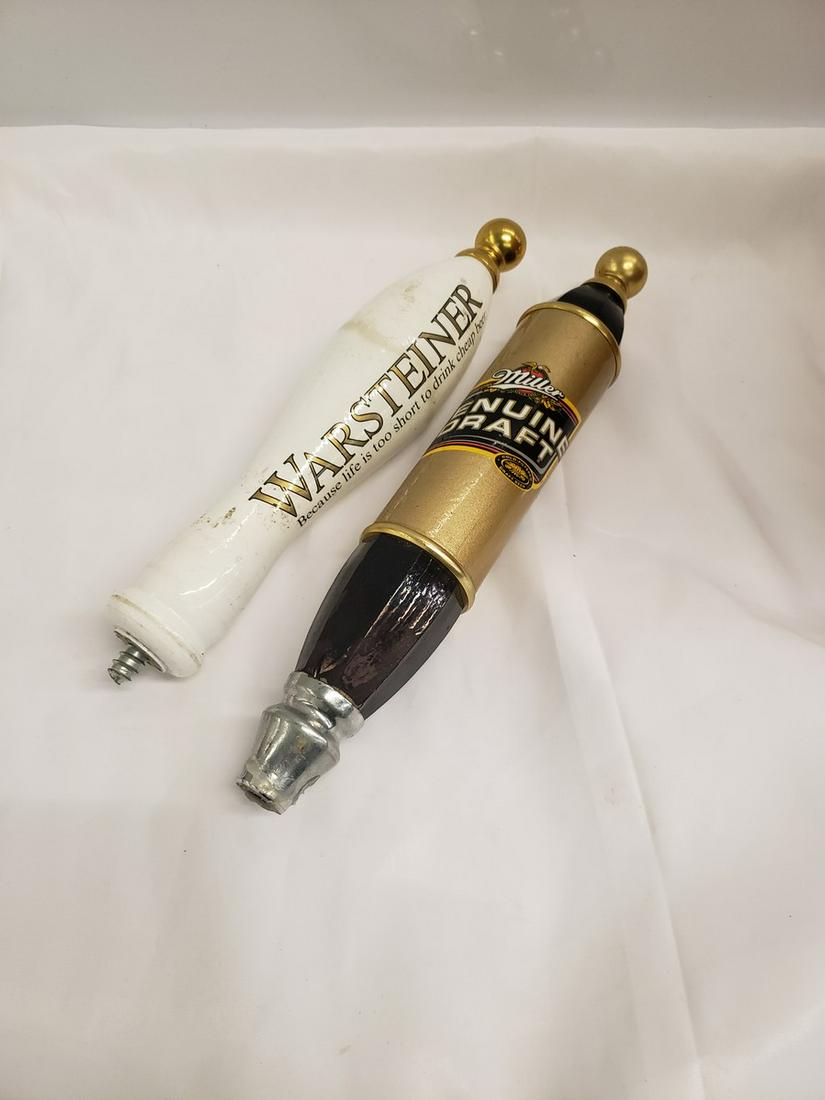 Two beer taps - one Miller: Two beer taps - one Miller