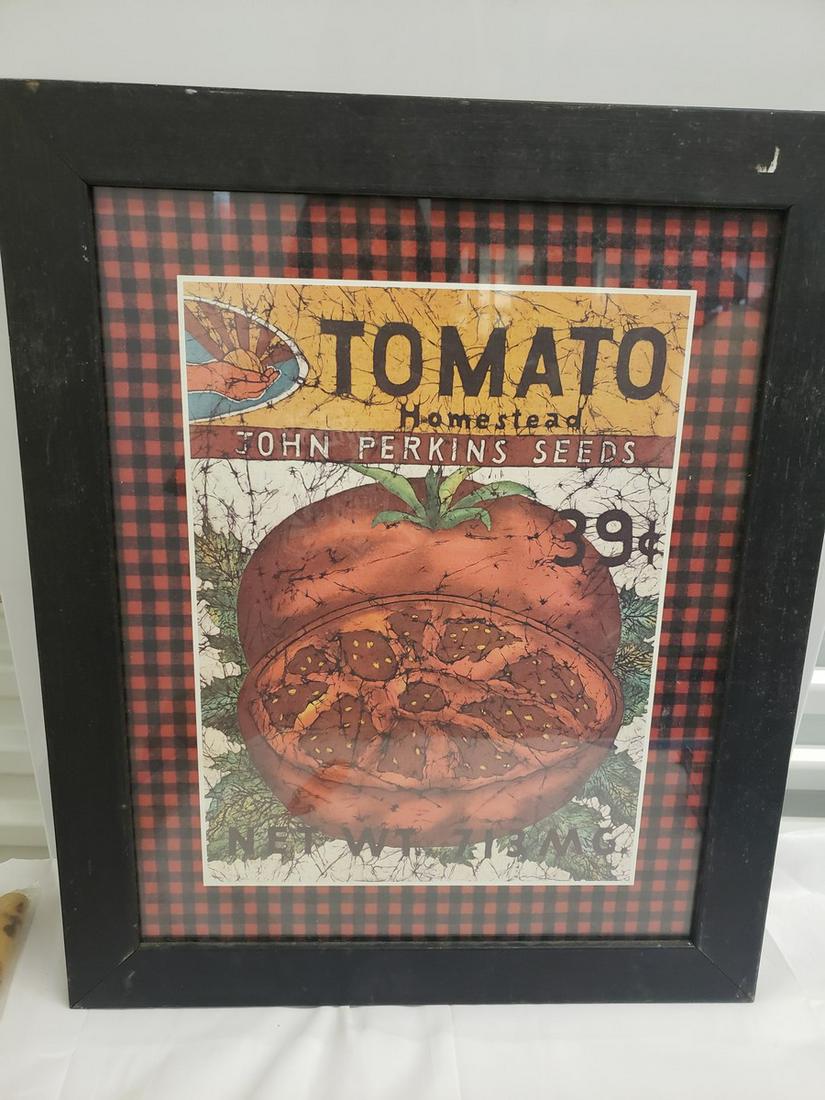 Tomato Homestan John Perkins seeds framed picture (1 of 1)