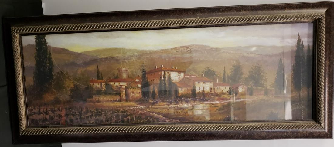 Signed framed artwork - approx 3 ft long (1 of 1)