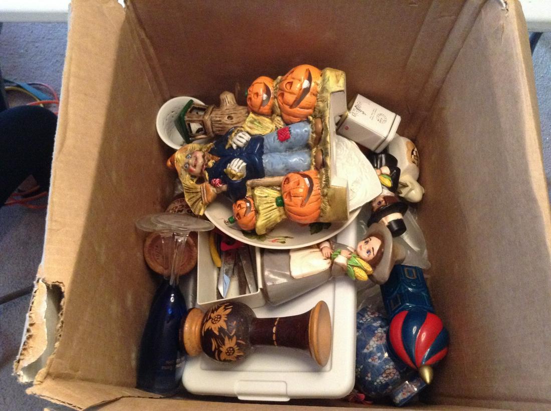 Box of Ceramic Figures, glassware and more (1 of 1)