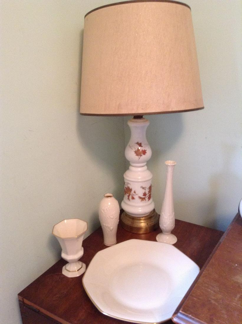 Large Lot Of Lenox and a Lamp: Large Lot Of Lenox and a Lamp