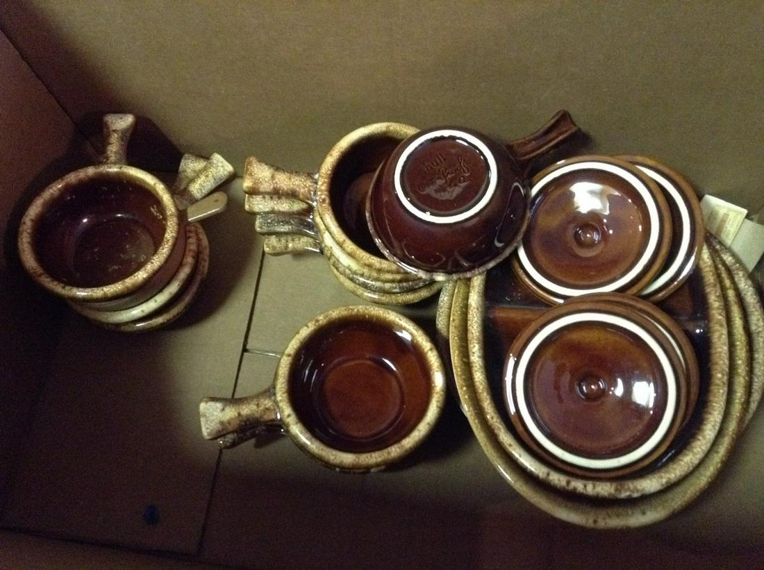 Huge Box Of Hull Drip Glaze Cookware and platters (1 of 1)