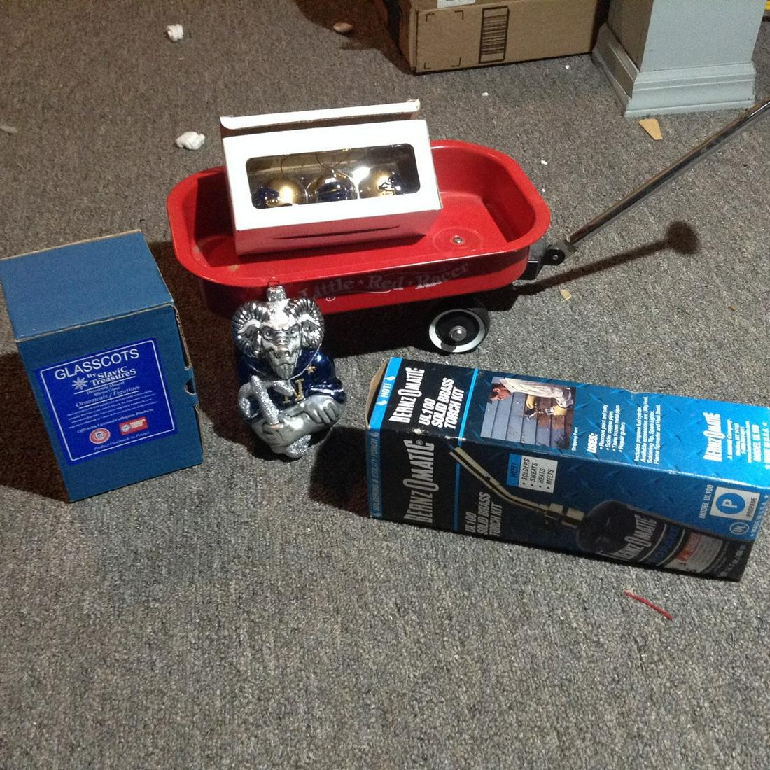 Navy Christmas Ornaments in the box, Solid Brass Torch (1 of 1)