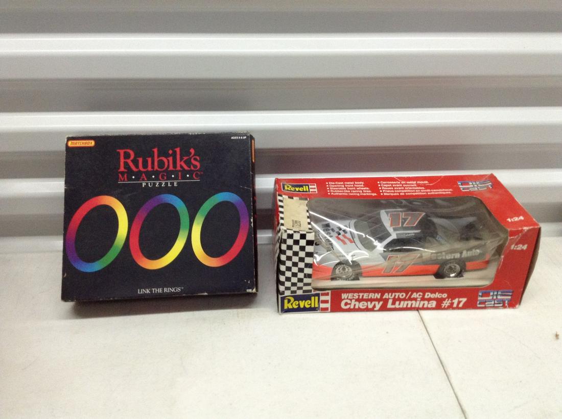 Rubik's Magic Puzzle game in the box and Revell diecast: Rubik's Magic Puzzle game in the box and Revell diecast car
