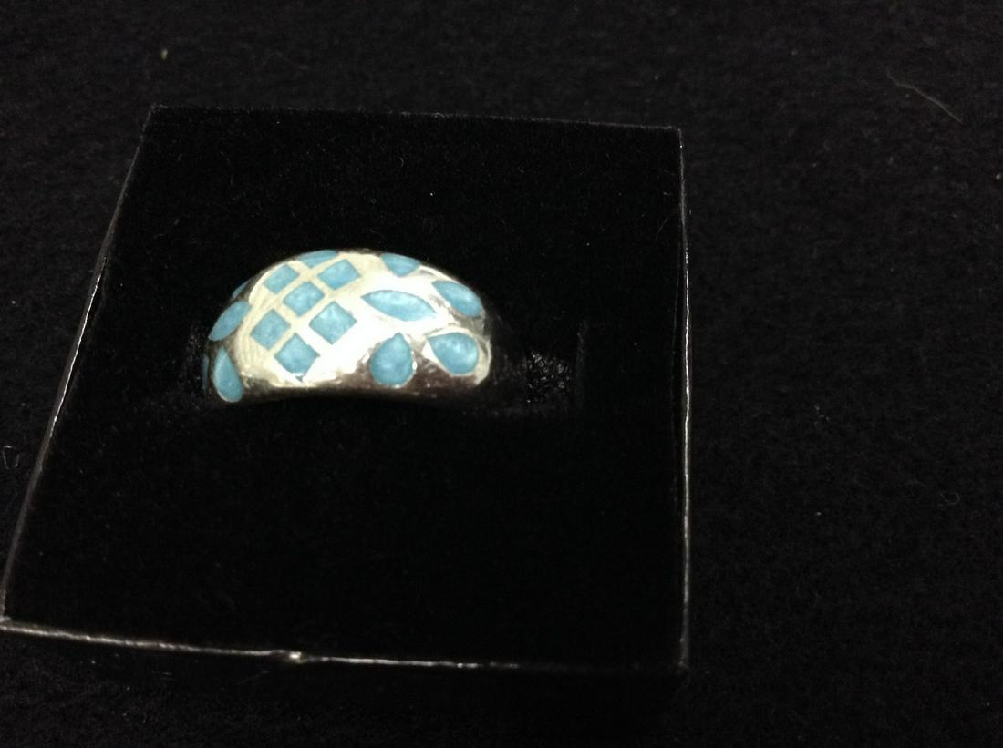 Sterling turquoise "Dome" Ring (1 of 1)