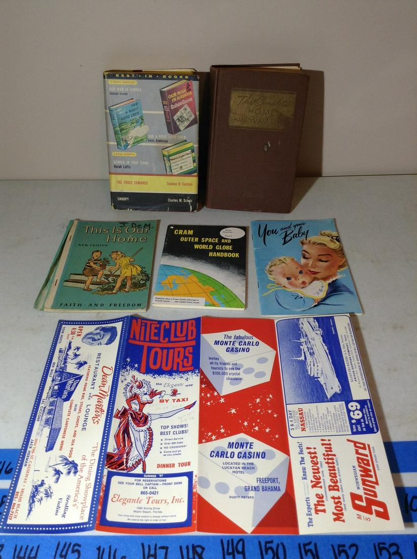 Lot of 1950s books and Casino Brochure (1 of 1)