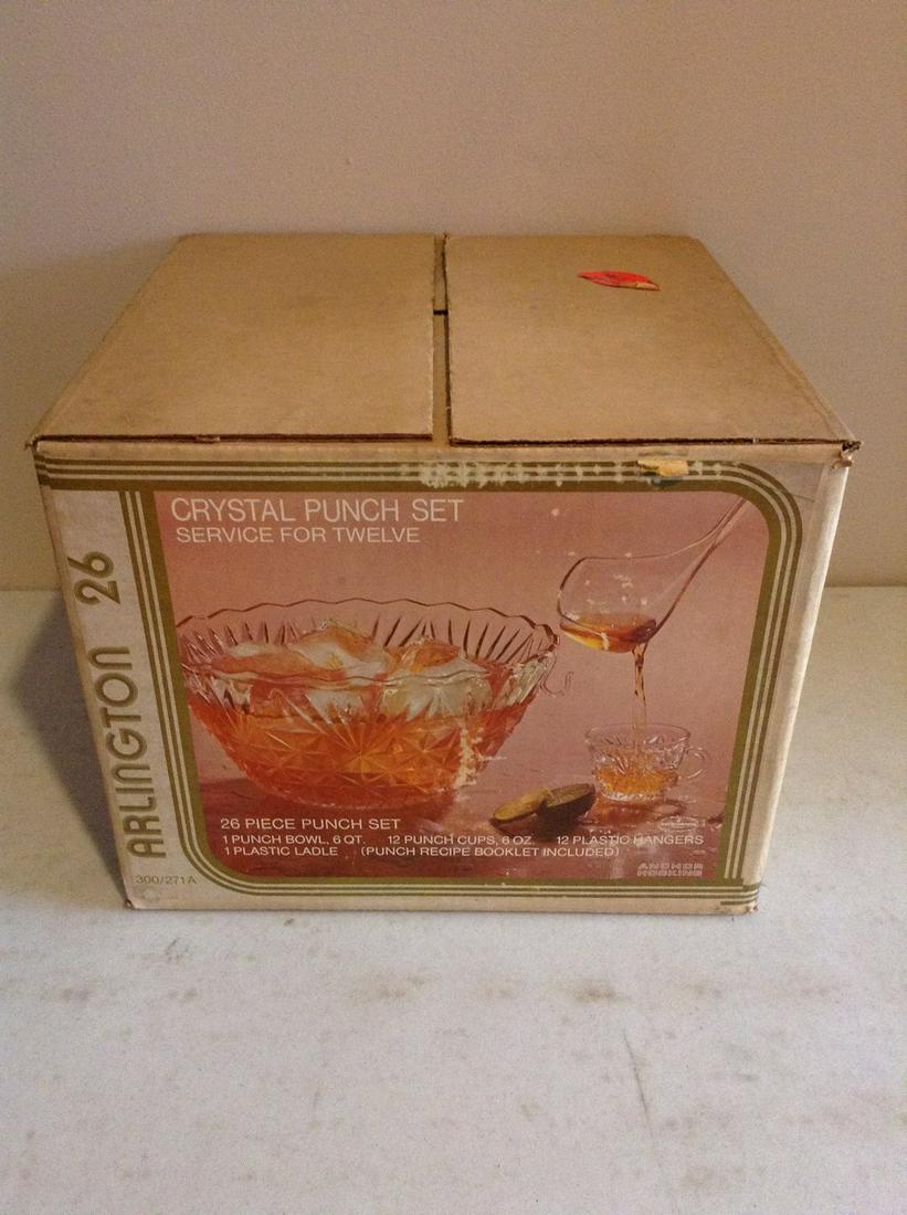 Anchor Hocking Crystal Punch Set service for 12 in the (1 of 1)