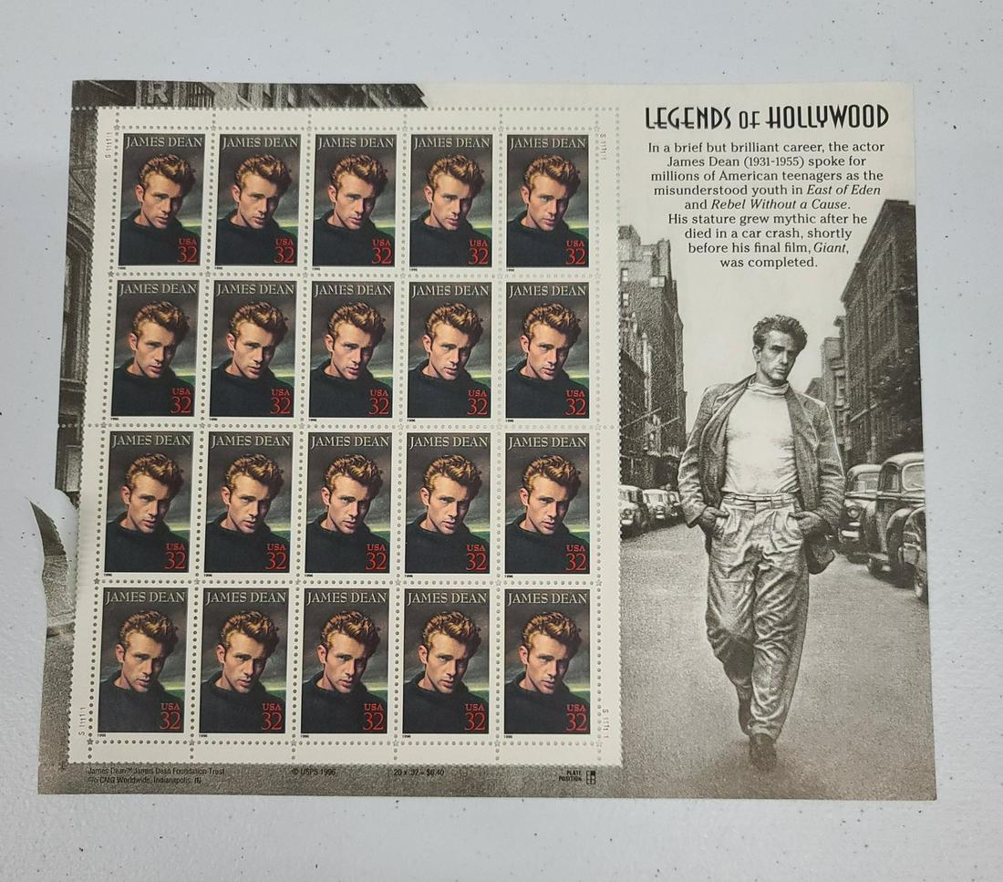 James Dean Stamp Sheet (1 of 1)