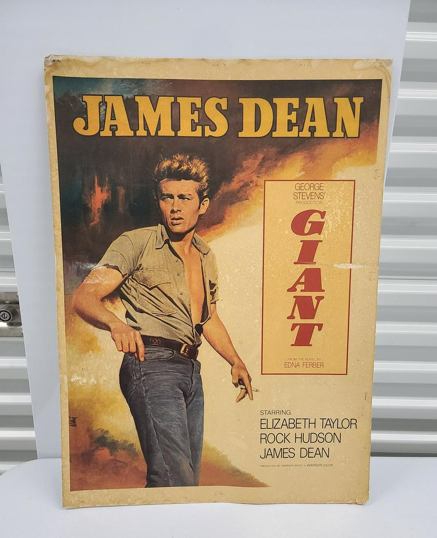 Vintage James Dean Giant Cardboard Movie Poster 20x27 (1 of 1)