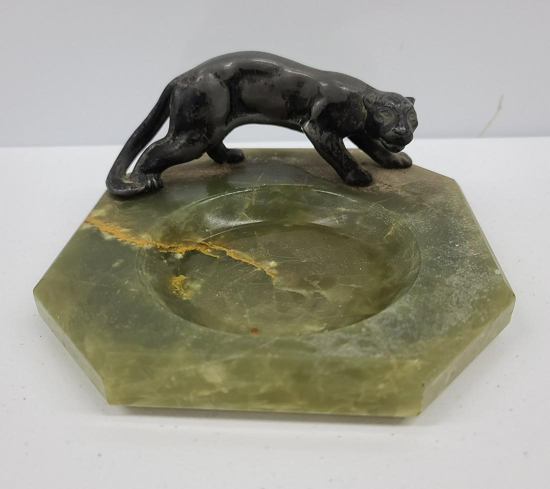 Vintage Stone Carved Art Deco Ashtray (1 of 1)