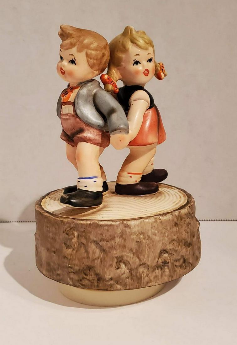 Hummel Like Boy & Girl Music Box: Hummel Like Boy & Girl Music Box