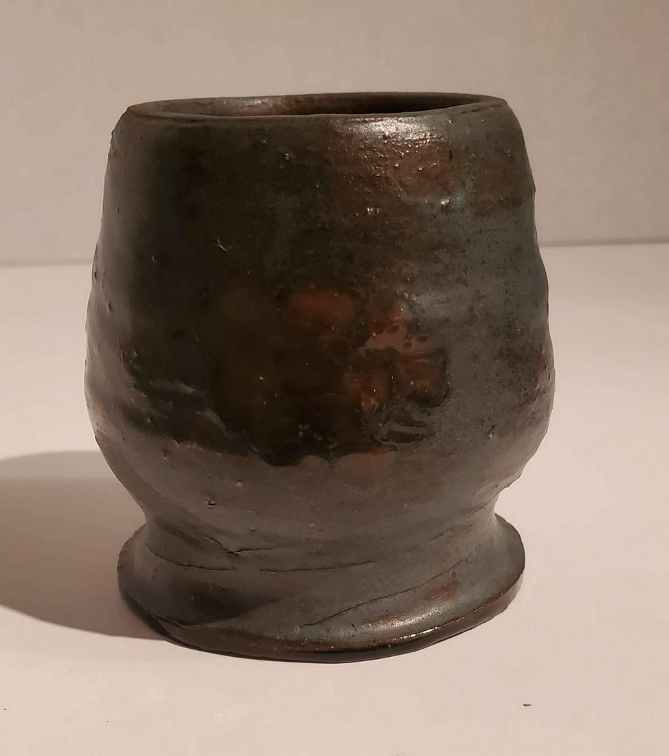 Vintage Signed Pottery Vessel 3" (1 of 1)