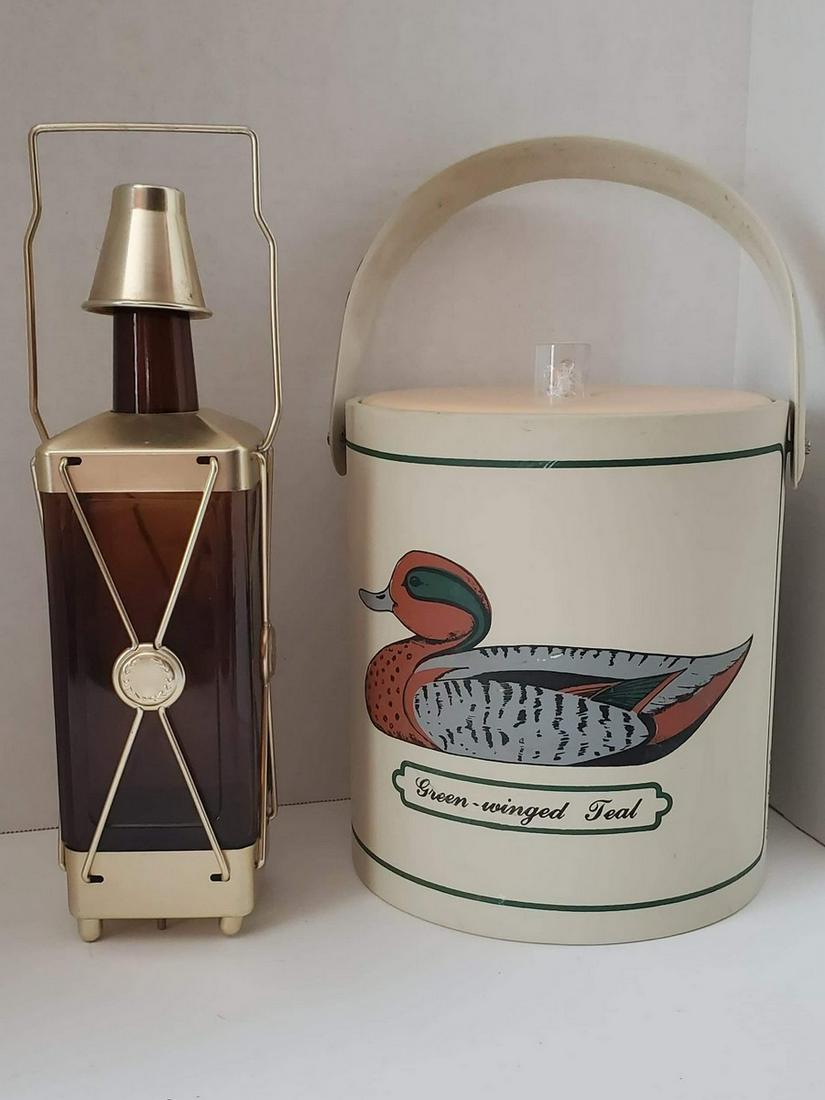 MCM Swiss Harmony Decanter and George Briard Ice Bucket: MCM Swiss Harmony Decanter and George Briard Ice Bucket