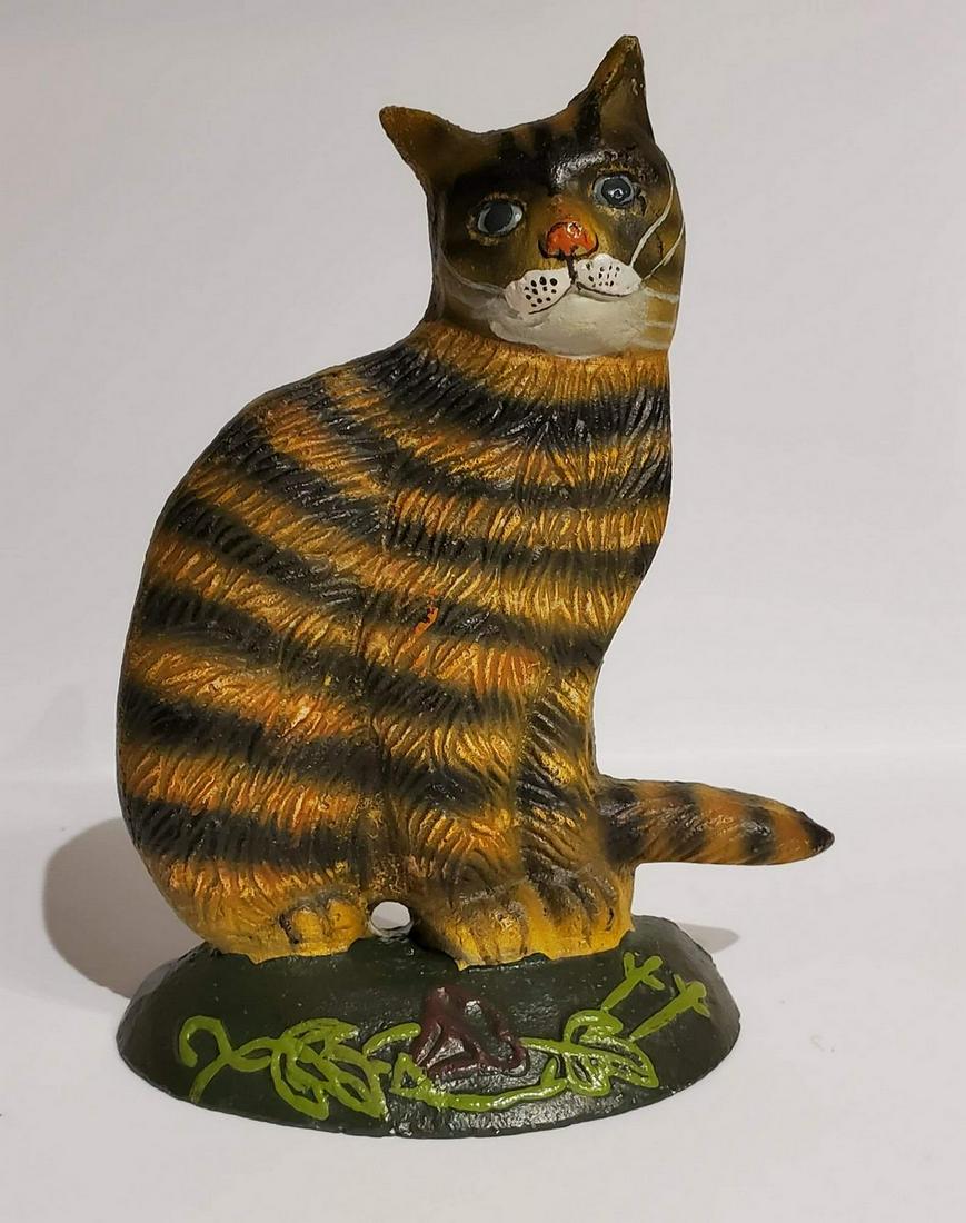 Vintage Hand painted Cat Doorstop: Vintage Hand painted Cat Doorstop