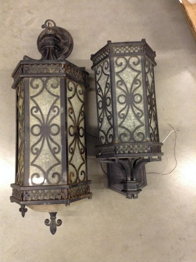 Outdoor Metal electric lights (one hangings) 25": Outdoor Metal electric lights (one hangings) 25"