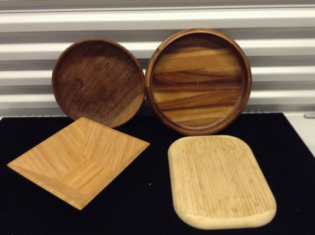 Lot of Wood Serving Items (1 of 1)
